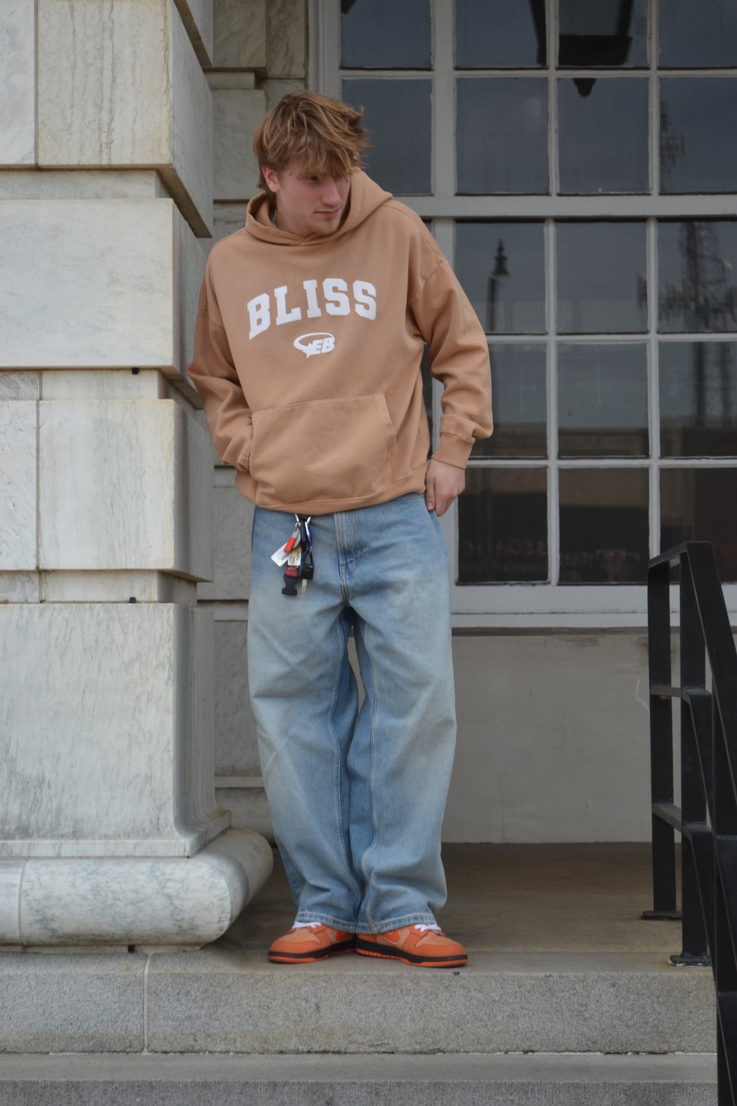 Varsity Lightweight Hoodie (Beige)